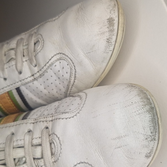 Louis Vuitton White Perforated Leather Bastia Sneakers Size Mens 7 - Picture 8 of 15